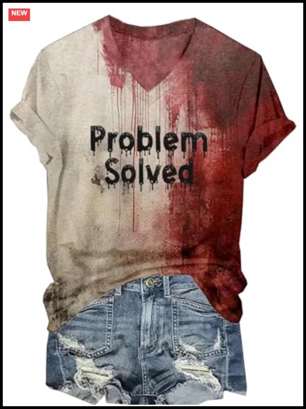 Witch Halloween Graphic Tee V-Neck Ruffle Sleeve Women's Fall Shirt